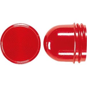37.05, Schraubhaube flach, für Leuchtmittel mit max. 35 mm Gesamtlänge, Thermoplast, rot