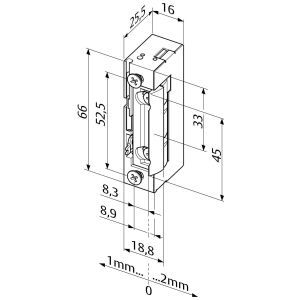 118E-A71, RADIUSTÜRÖFFNER 118®E OHNE STULP, 10-24 V GS/WS (11-13V GSeE) UNI