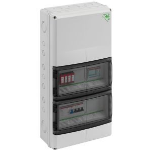 AK 28+EMOBIL 11kW-ÜSS-Z, Kleinverteiler, grau, Schutzart IP65, belüftet, Schlagfestigkeit IK08, Schutzklasse II, Bemessungsspannung 400V AC, DLG, halogenfrei