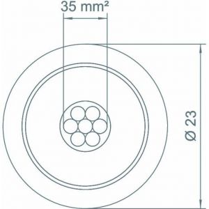 isCon Pro+ 75 SW Isolierte Ableitung 25 m Rolle ø 23mm, s