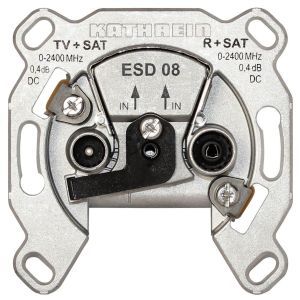 ESD 08 Einzelanschlussdose, Einzelanschlussdose 2fach, 0,15-2400 MHz, 274 197