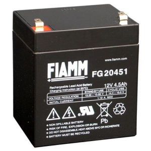 FG20451, FIAMM wartungsfreie Bleibatterie12Volt 4,5Ah; L B H: 90*70*107mm - Faston 4,8mm