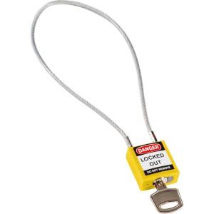 Compact Cable Padlock Yellow 40cm KD Kompakte Sicherheitsschlösser ? mit Kabe