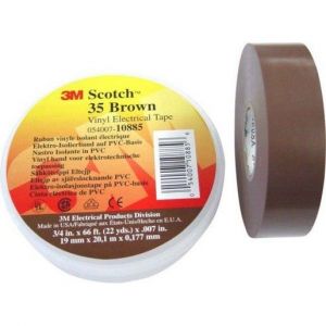 Scotch35-19x20br, Scotch® 35 Vinyl Elektro-Isolierband, Braun, 19 mm x 20 m, 0,18 mm