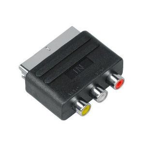 CKUSST Adapter Cinch-Kupplung auf Scart-Stecker