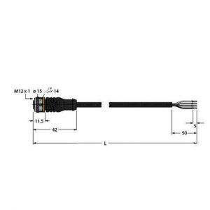 RKC4.4T-15/TEL Aktuator- und Sensorleitung / PVC, Ansch