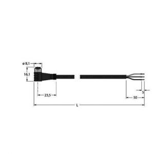 PKW3S-10/TXL Aktuator- und Sensorleitung / PUR, Ansch