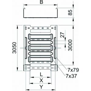 MKSM 810 FS Kabelrinne MKSM gelocht, mit Schnellverb