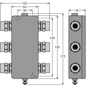 JBBS-48-T415/3G PROFIBUS-PA, IP67-Verteilerbaustein, vie