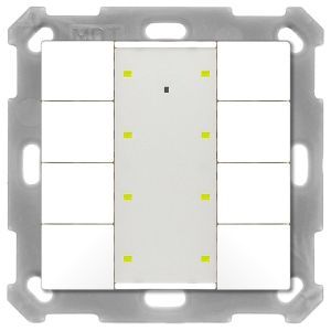 BE-TA55P8.G2, KNX Taster Plus 55 8-fach, Reinweiß glänzend