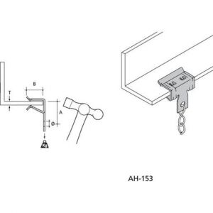 AH-153 Trägerklammer waagrecht an 1,5-3mm, mit