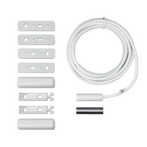 MK07-WEISS, Magnetkontakt WEISS mit VdS, flexible Anbringung, Reedkontakt, (Öffner, NC), 4m Kabel