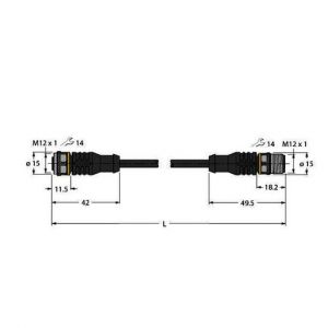 RKC5T-0.6-RSC5T/TEL Aktuator- und Sensorleitung / PVC, Verbi