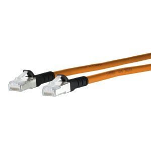 1308457001-E, Patchkabel Cat.6A AWG 26 7,0 m orange-schwarz