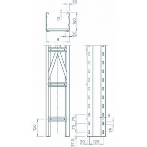 WKLG 1640 FT =6m Weitspannkabelleiter gelochter Seitenhol