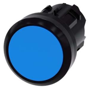 3SU1000-0AB50-0AA0, Drucktaster, 22mm, rund, Kunststoff, blau, Druckknopf