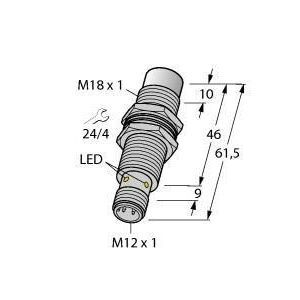 NI15U-EM18MWD-VP6X-H1141 Induktiver Sensor, für die Lebensmitteli