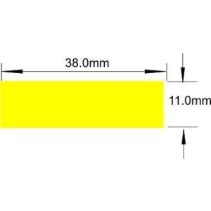 TWL-1138 Etikett, gelbes Gewebe ohne Rand 11,0x38