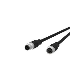 142MFA12100, M12 Sensor-/Aktorleitung, A-kodiert, 10,0 m, M12 Stecker gerade - M12 Buchse gerade, geschirmt, 4-polig, PUR-C