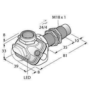 NI15U-EM18WDTC-AP6X Induktiver Sensor, für die Lebensmitteli