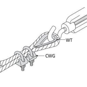 WT-34 Band- / Seilbefestigung, Metalloese - Öf