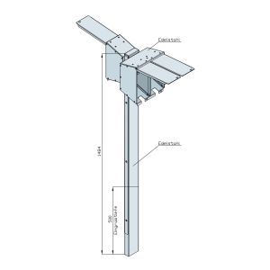 82710300 Satellitensäule mit 3 CEE-Abgängen 16A