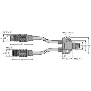 VB2-FSW/RSSW RKSW 455-0.5M-0.5M Zubehör für Feldbussysteme, Profibus-Y-S