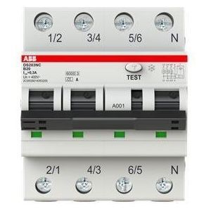 DS203NC B20 A300, DS203NCA-B20/0,3 FI/LS-Schalter 6kA, 3P+N, Typ A, B 20, 300mA