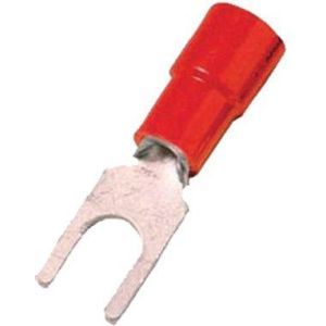 ICIQ15G, Isolierter Quetschkabelschuh DIN 46237, 0,5-1qmm M5 rot, Gabelform