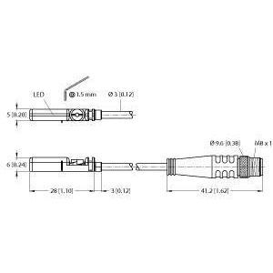 BIM-UNT-AP6X-0.3-PSG3M, Magnetfeldsensor, für Pneumatikzylinder