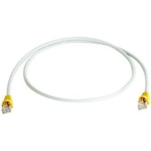 L00000A0102, Patchkabel S-FTP Cat.6A(IEC), 0,5 m, Tülle gelb, LSZH grau, Cross-Over