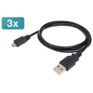 AK-870900-010-S USB 2.0 data/charger cable set, USB A to