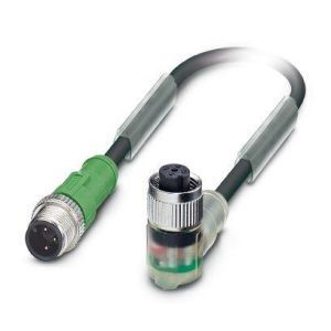 SAC-3P-M12MS/0,6-PUR/M12FR-2LB Sensor-/Aktor-Kabel