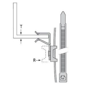 AH38-CT4 Traegerklammer, waagrecht an 3-8mm + Soc