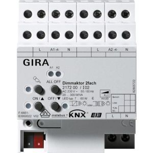 217200 Dimmaktor 2f 2 x 300 W/VA KNX REG