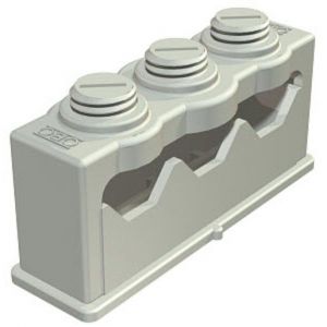 3040 3, Greif-ISO-Schelle für 3 Kabel 6-16mm, PS, lichtgrau, RAL 7035