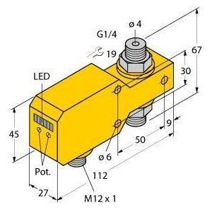 FCI-D04A4P-LIX-H1141 Strömungsüberwachung, Inline-Sensor mit