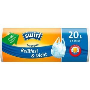 920577 VPE, Swirl 20 l Tragegriff-Müllbeutel Reißfest & Dicht