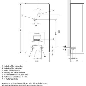 VED E 21/8 P VAILLANT electronicVED E 21/8 P plus Ele