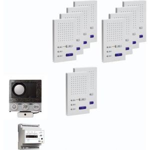 PAIF100/004, audio:pack Einbau für 10 Wohneinheiten, mit Einbaulautsprecher ASI12000 + 10x Freisprecher ISW3030 + Steuergerät BVS20