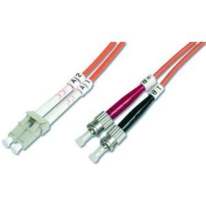 HDK-2531-10/3, LWL-Duplex-Patchkabel ST/LC ST-LC duplex MM 50/125, OM3, 10m