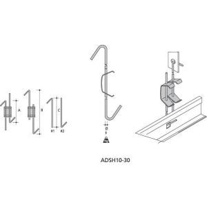 ADSH10-30 Stabverbinder mit 2 Staeben 4mm für max.