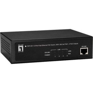 FEP-0511 5-Port Fast Ethernet PoE Switch, 65W, 80