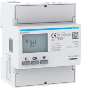 ECM380D Energiezähler 3ph,direkt 80A, MBUS, MID