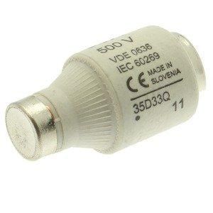 SICHERUNG 35A DIII/E33 500VAC, Sicherungseinsatz, Niederspannung, 35 A, AC 500 V, 50 kA, D3, 27 x 16 mm, gR, IEC, superflink