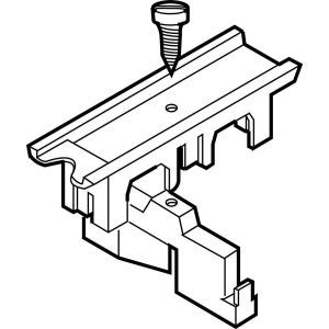 PC100 Gerätetragschiene 100mm mit Befestigungs