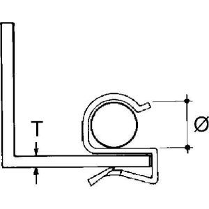 ECS-67 E-KLIPS, Flanschkabelschelle, Ø 6-7 mm,