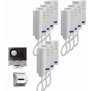 PAIH110/004, audio:pack Einbau für 11 Wohneinheiten, mit Einbaulautsprecher ASI12000 + 11x Türtelefon ISH3030 + Steuergerät BVS20