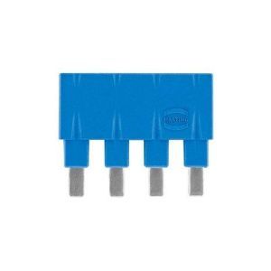 09330009843 Steckbrücke längs, 1x4 blau 16A