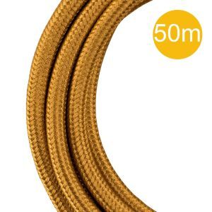 145039 Textilkabel 3C 50M Gold